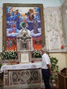 DeFrancesco2-225x300 Ripristinato il dipinto sull'altare della cappella di San Vito a Pozzo di Gotto