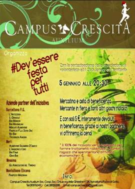 LOCANDINA Campus Crescita: ieri si è concluso il Christmas Camp con il successo di #dev'esserefestapertutti